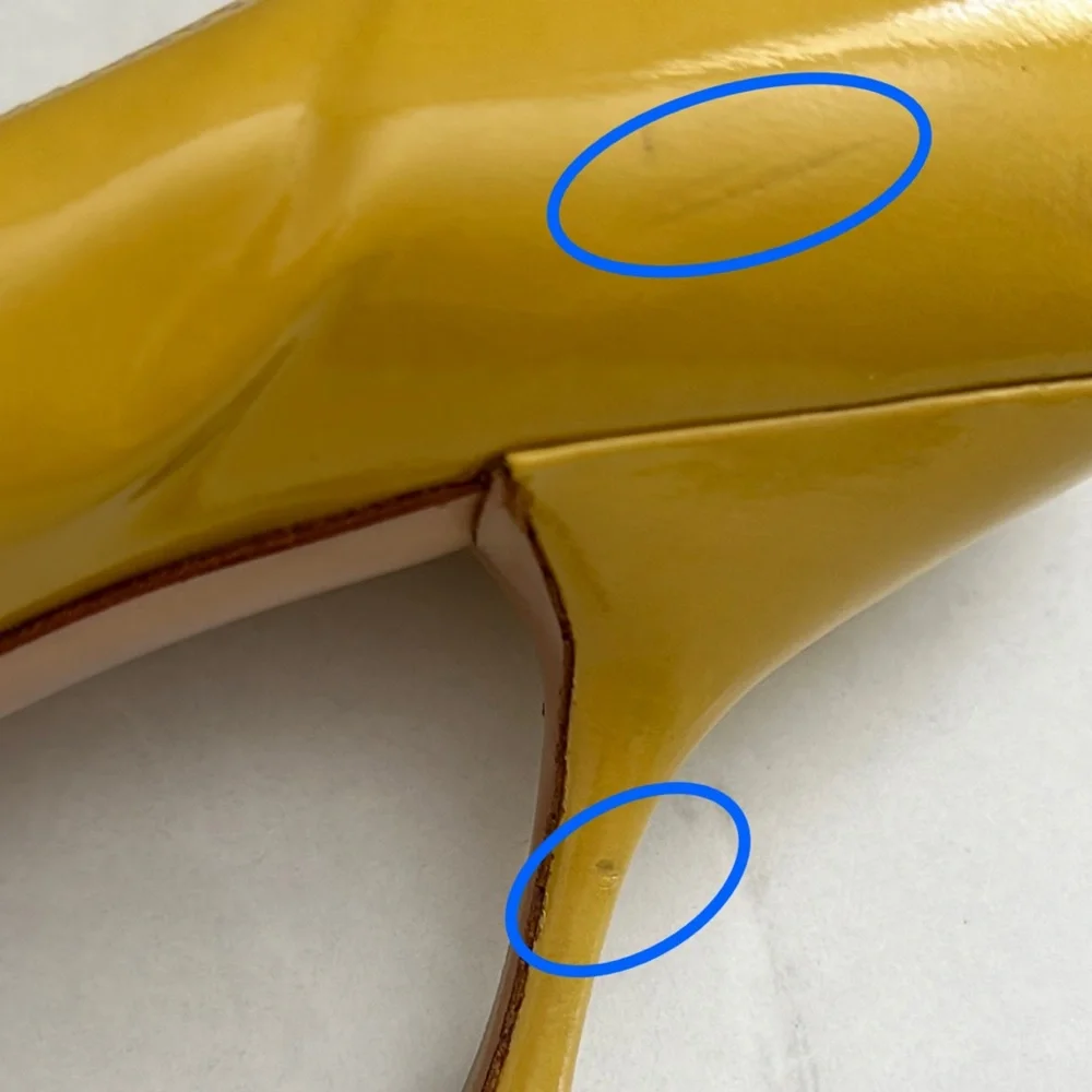 Miu Miu Patent Leather Heels Yellow